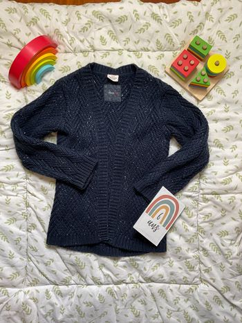 gilet chaud bleu marine à paillette 6 ans tape à l'oeil