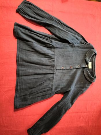 Blouse manches longues bleu marine 10 ans Cyrillus