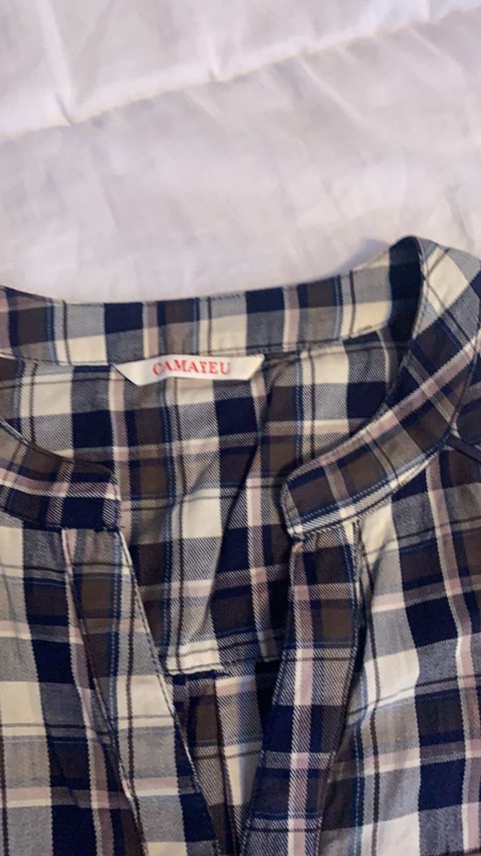 Robe chemise à carreaux - photo numéro 2