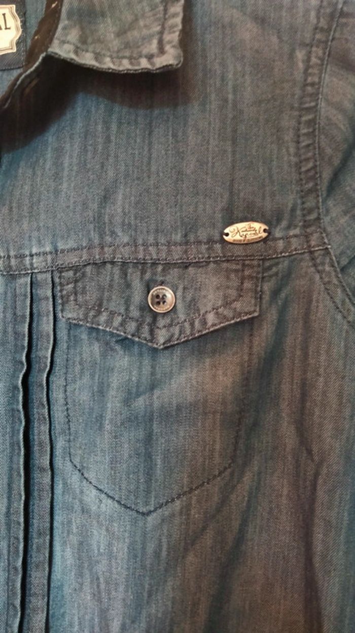 Robe style jean avec ceinture intégrée classe - photo numéro 2
