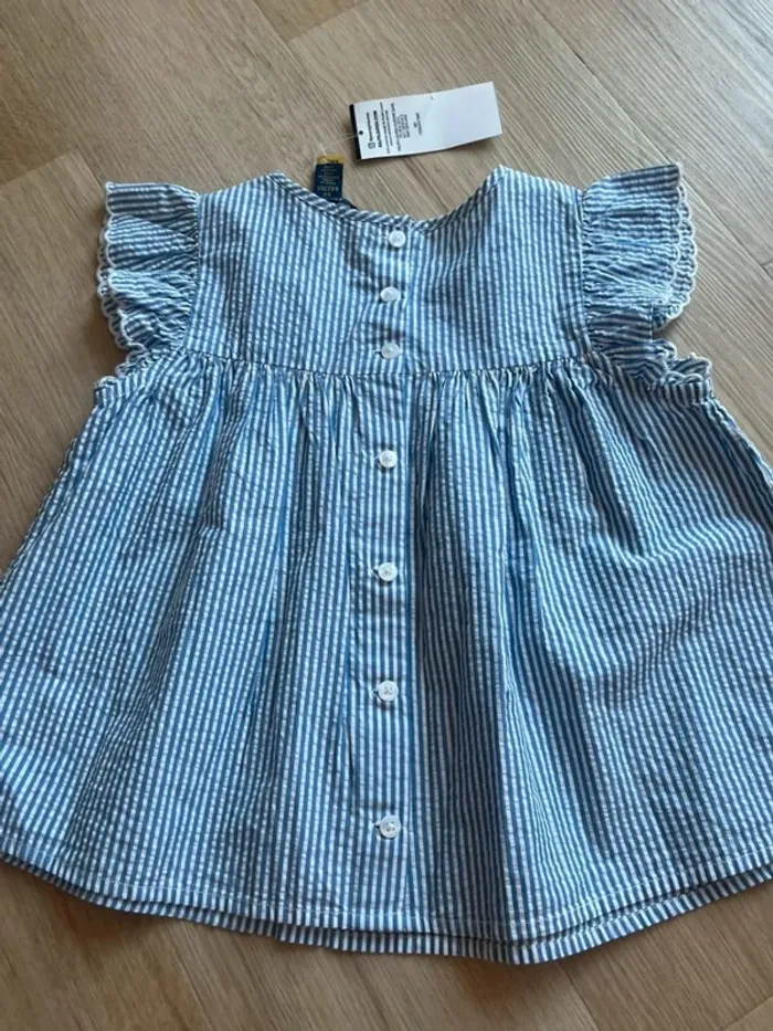 Robe Ralph Lauren Bleu Blanc 6ans - photo numéro 5