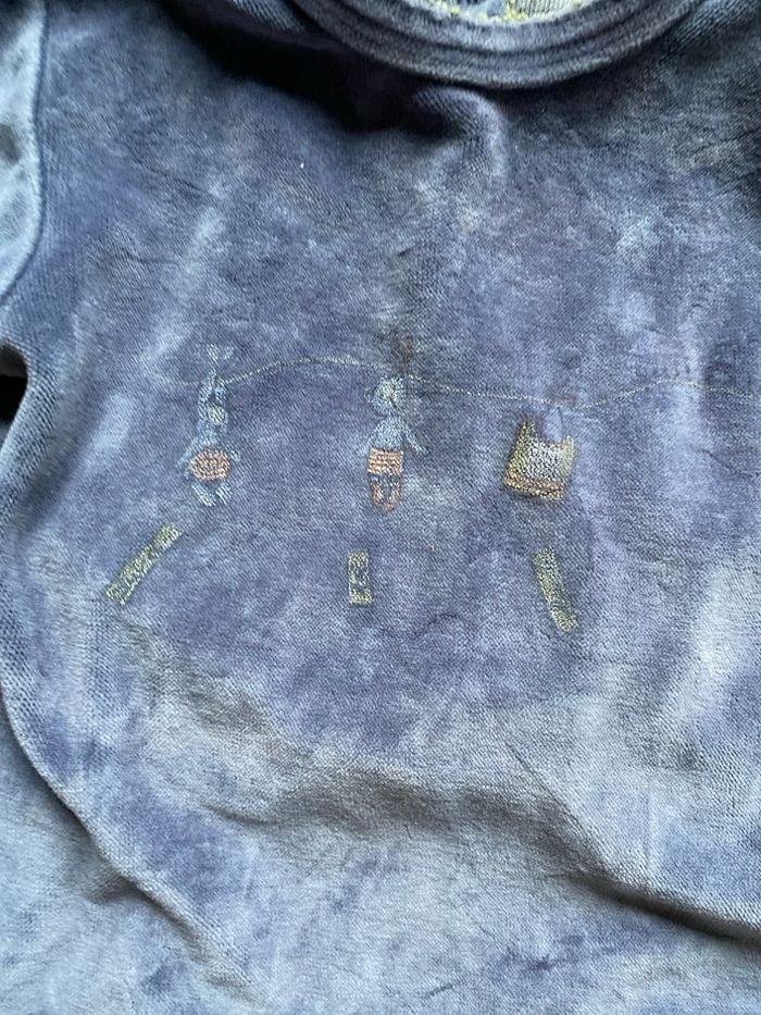 Pyjama grenouillère Petit Bateau en velours bleu taille 6 mois 67 cm - photo numéro 2