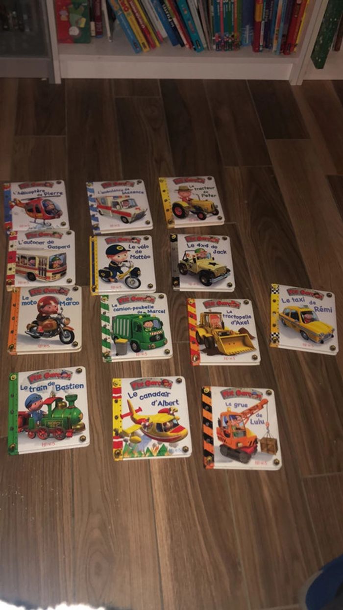 Lot de 13 livres véhicules p’tit garçon fleurus