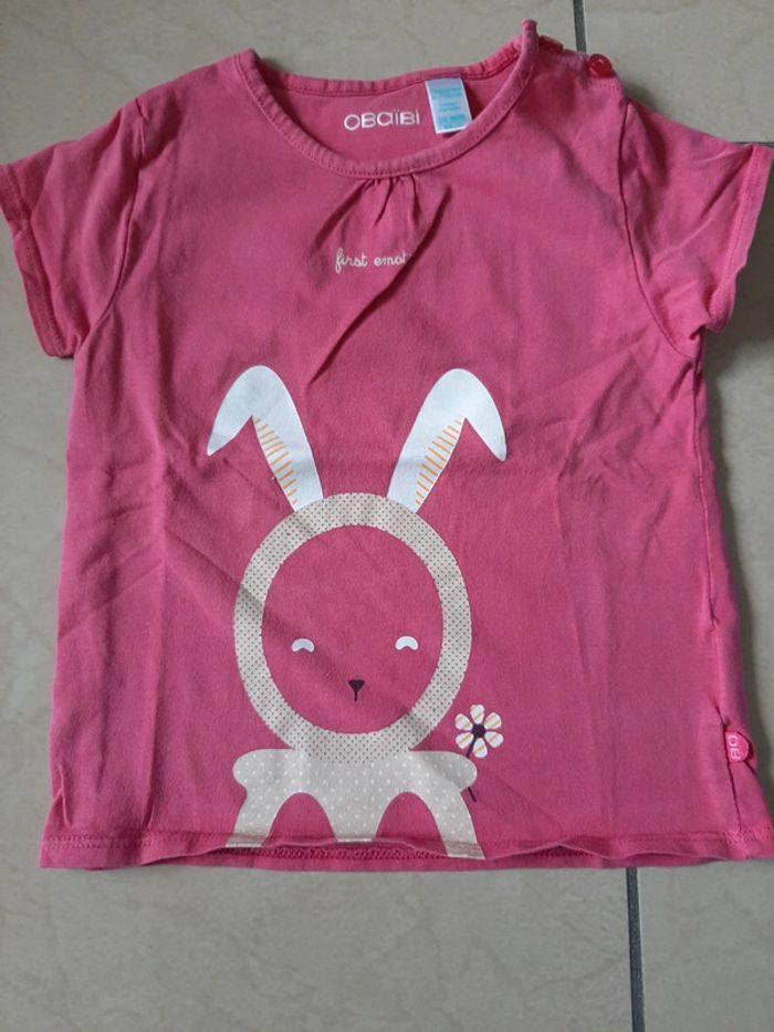 Lot de 2 tee shirts manches courtes fille 24 mois - photo numéro 5