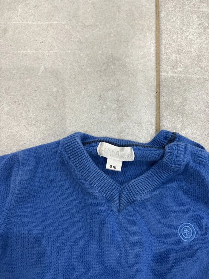 Pull V bleu - photo numéro 2