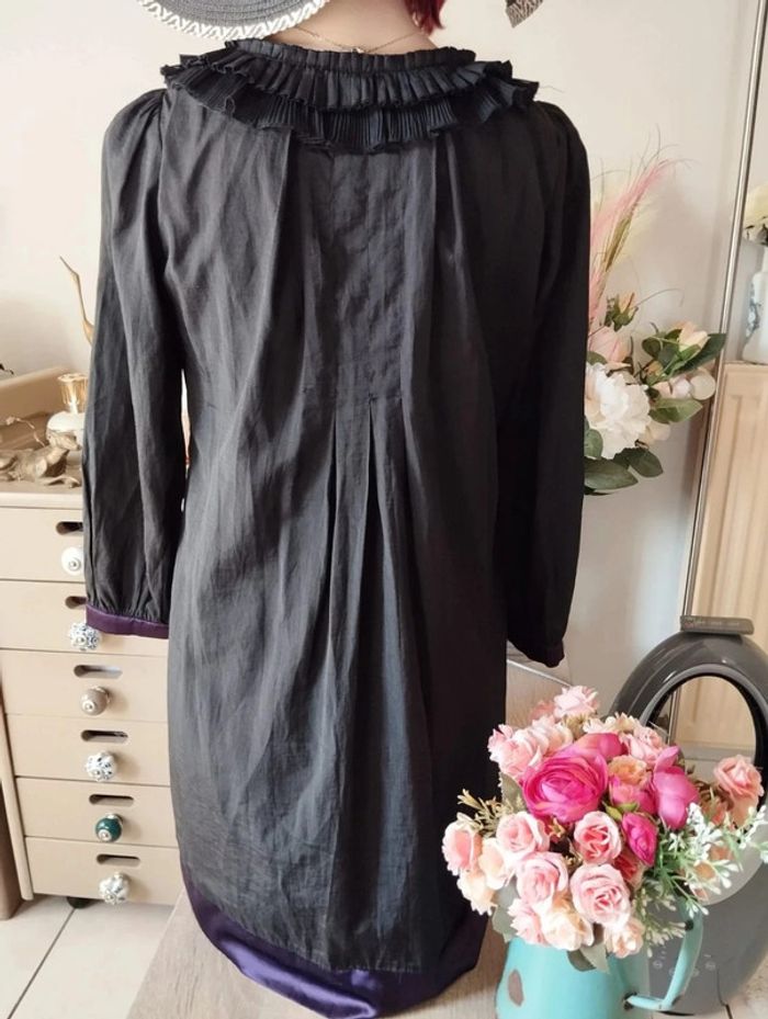 💕Robe Évasée Satin,Froufrous & Sequins T34/36💕 - photo numéro 9