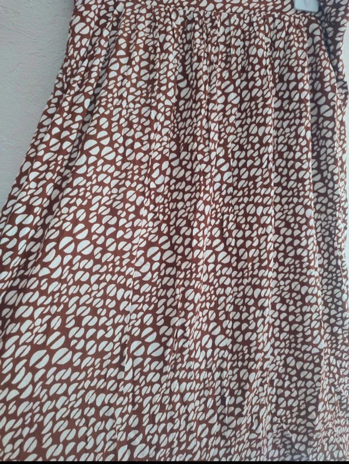 jupe tawney à motif bicolore marron cognac femme - photo numéro 4