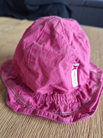 Petit chapeau p'tit bisou été rose - bébé fille T2 3 6 mois