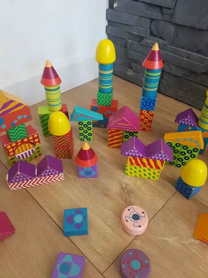 Lot de cubes en bois Janod - photo numéro 3