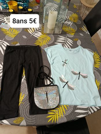 Enssemble legging court, t-shirt et sac