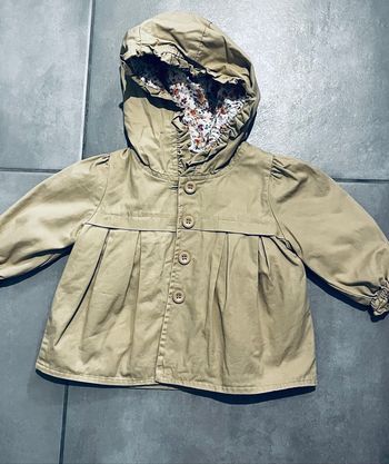 Veste mi-saison trench coupe-vent bébé fille Temu 6-9 mois