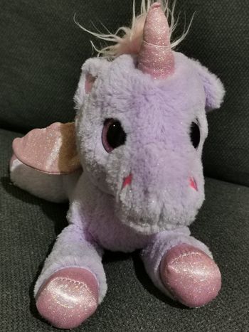 Peluche licorne violette