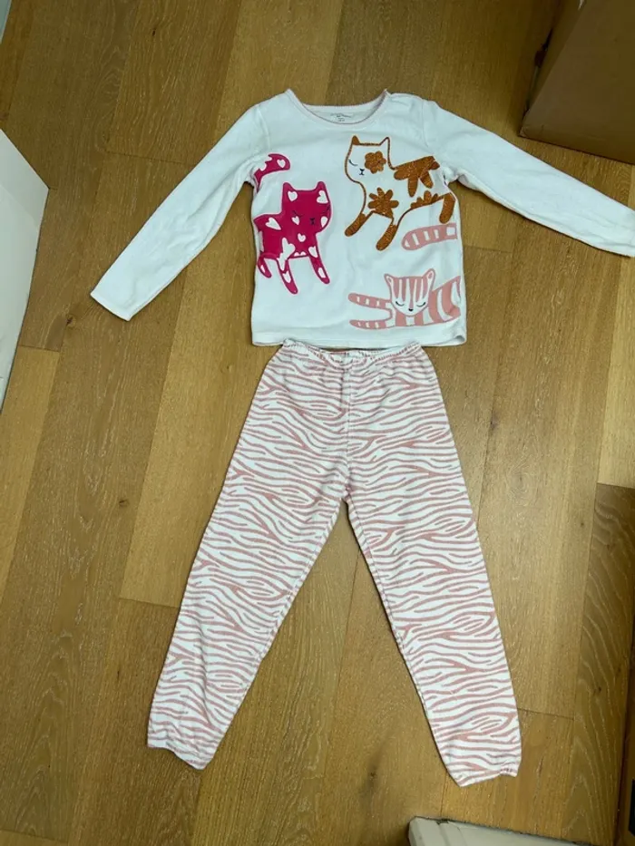 Pyjama velours fille 8 ans dpam chat - photo numéro 6