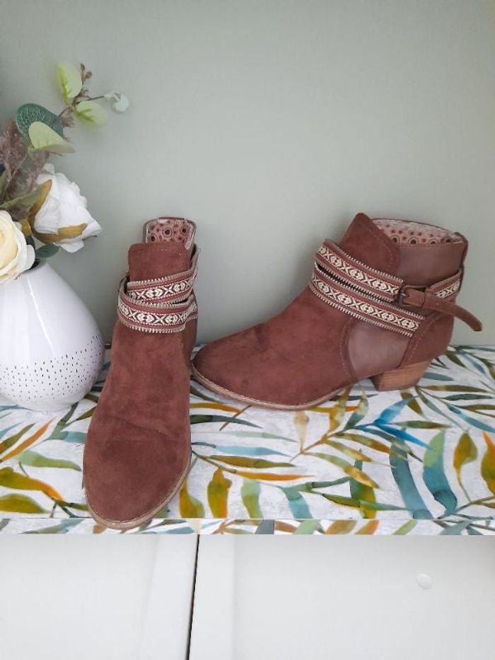 Bottines effet nubuck Camaieu Pointure 40