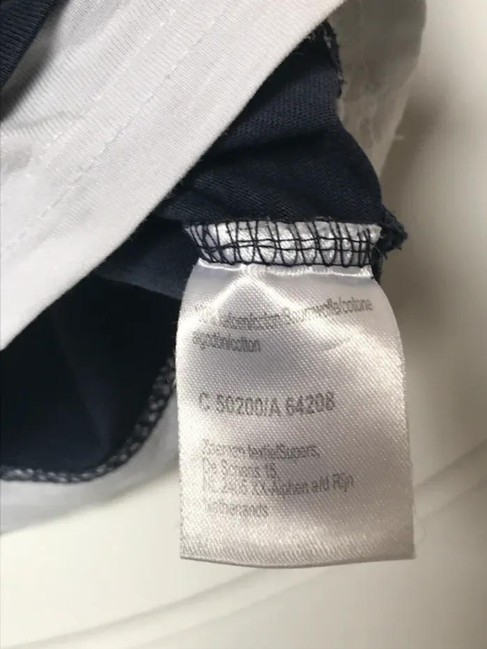 tshirt bleu et blanc zeeman garçon 9-10 ans 134-140 cm - photo numéro 2