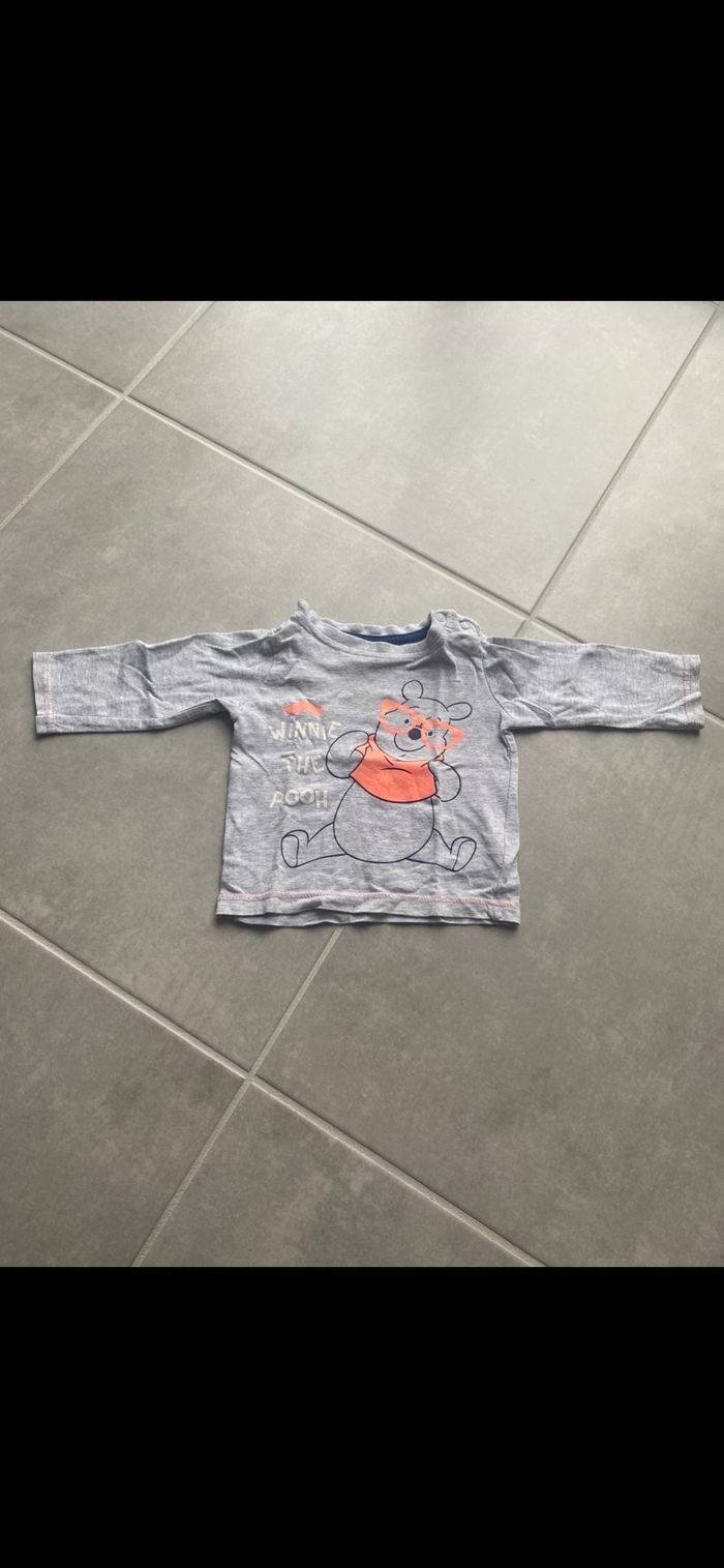 Tee shirt manches longues Winnie l'Ourson Disney 6 mois - photo numéro 2