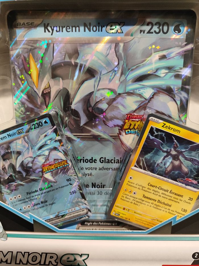 Lot des 3 cartes promo - coffret pokémon Kyurem noir ex FR - photo numéro 4