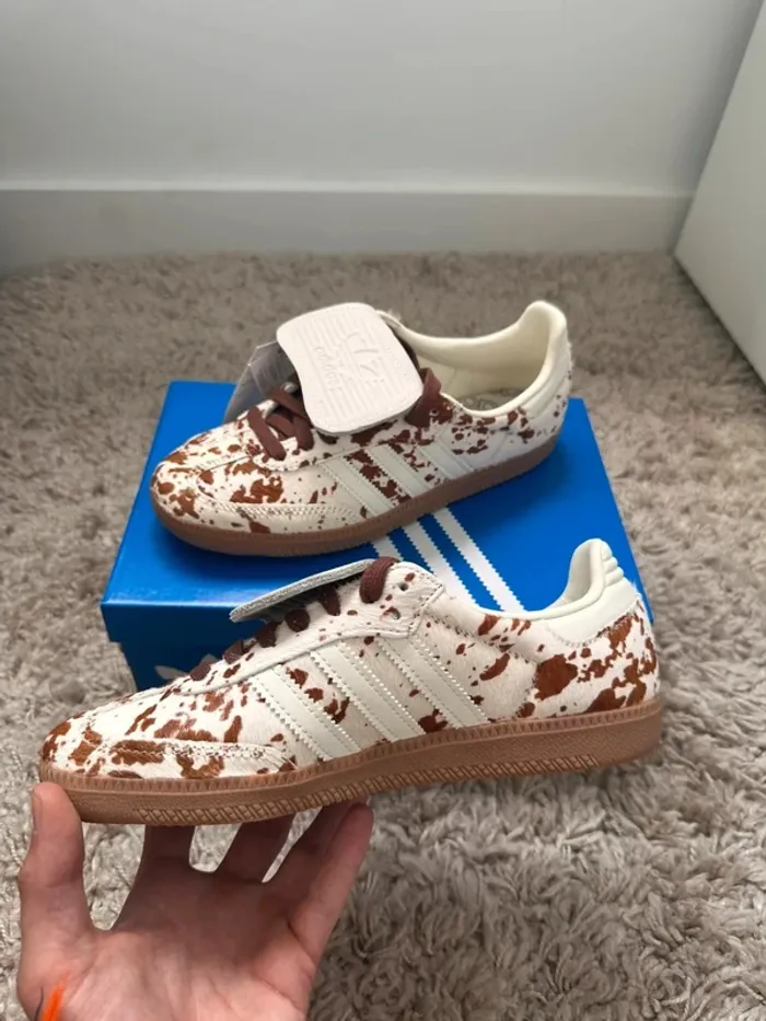 Adidas Samba Og LT cow print Brown White vache marron blanc - photo numéro 5