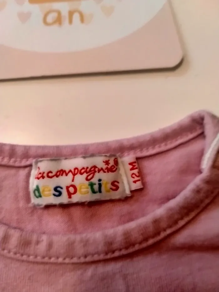 T-shirt bébé fille La Compagnie des Petits Taille 12 mois - photo numéro 3