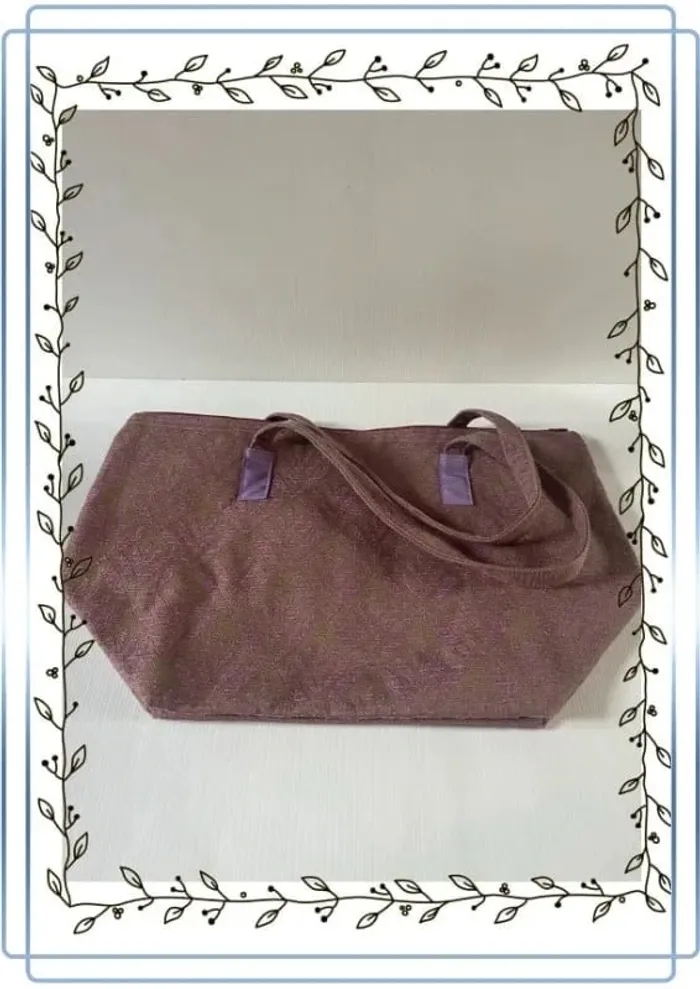 Sac à main mgd fatto amano, très bon état, rose et beige 52x32cm