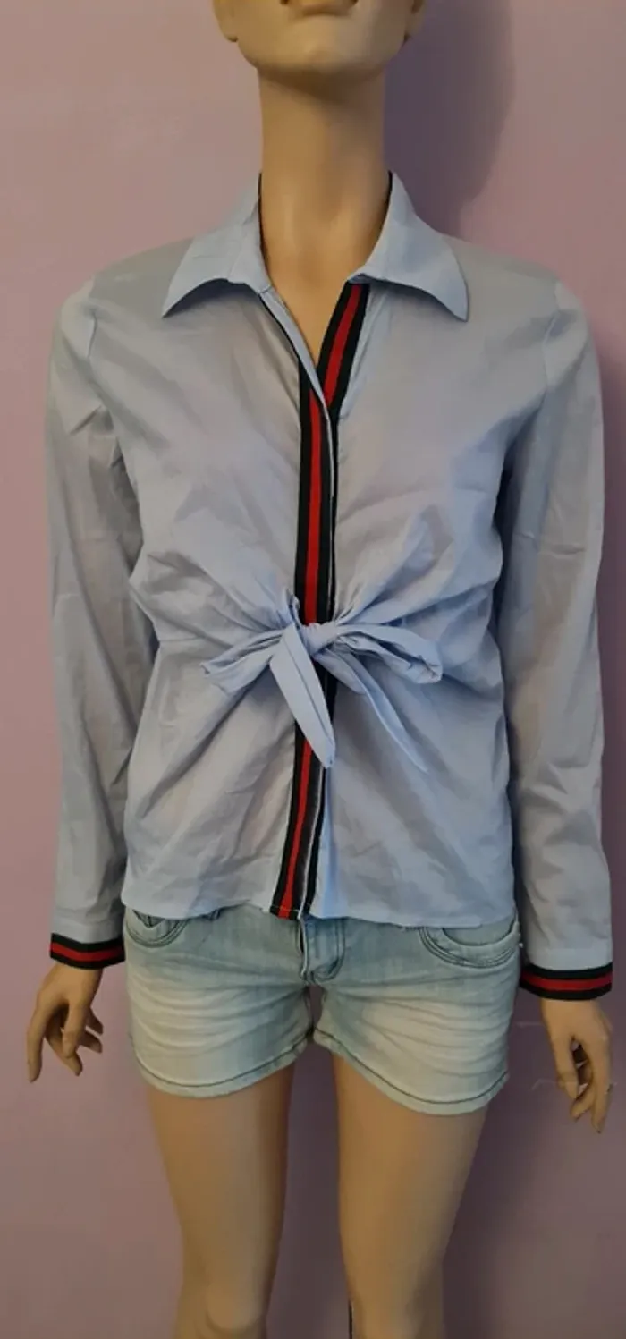 Chemise femme nœud à la taille - photo numéro 2