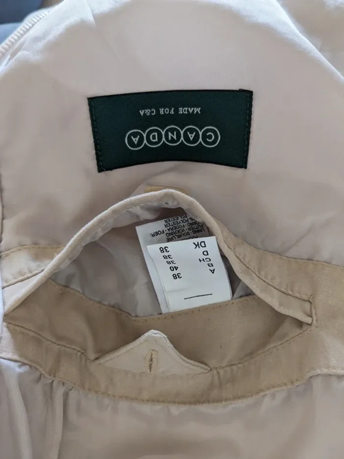Trench mi-long C&A - beige et crème. - photo numéro 7