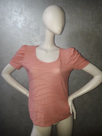 tee shirt rose saumon kiabi taille 38/40