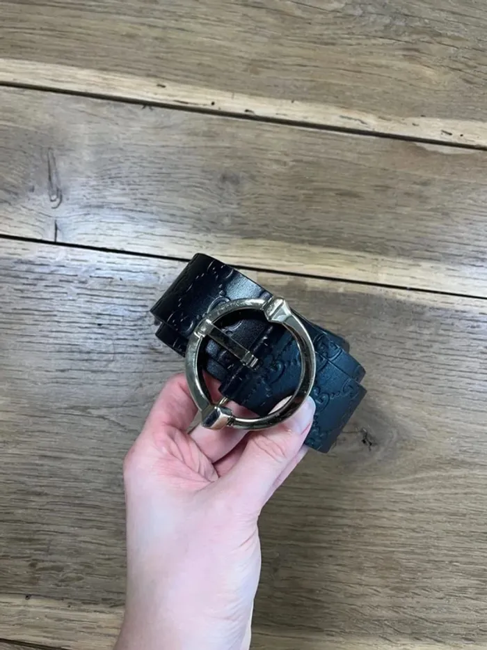 Ceinture noire et dorée Gucci - photo numéro 6