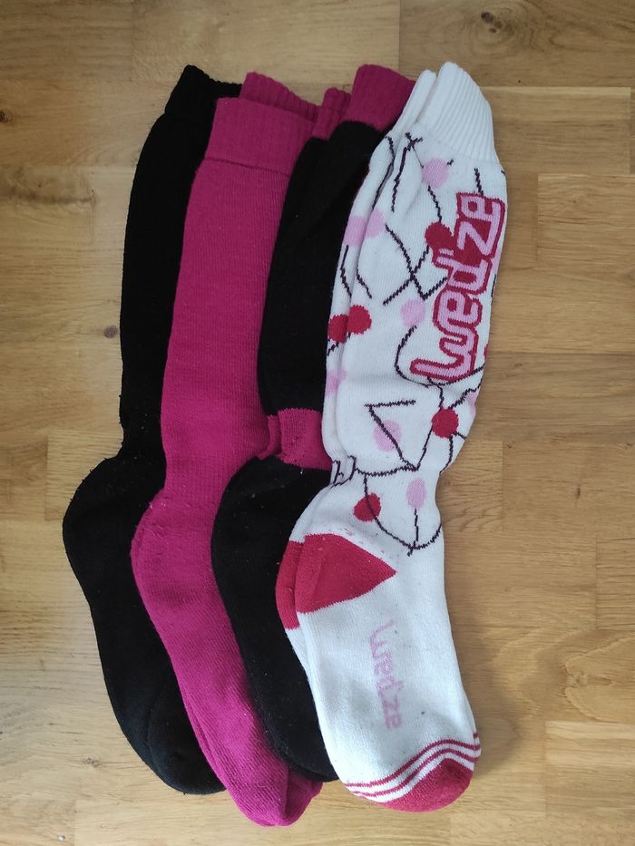 Lot 4 paires chaussettes ski wedze 35 38