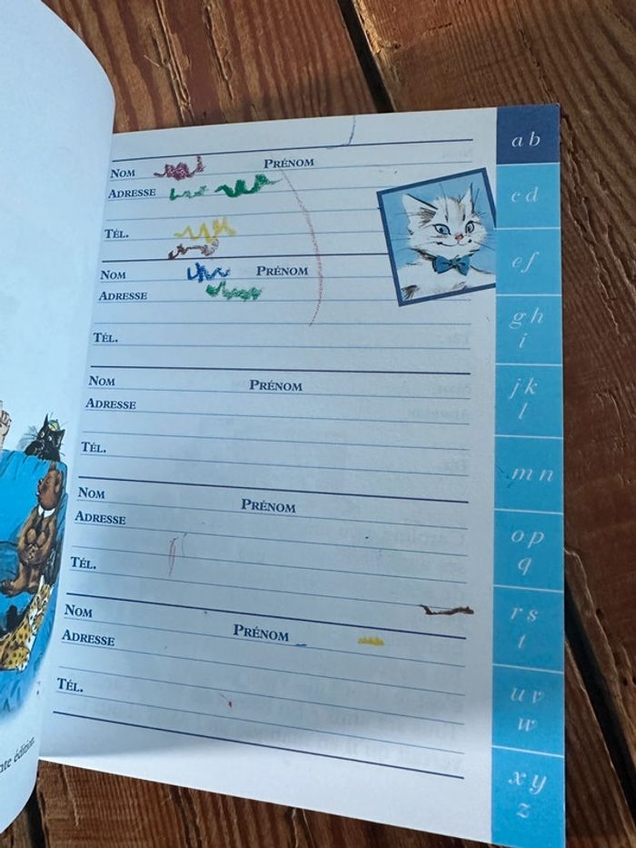 Le Carnet d’adresses de Caroline et ses amis Pierre Probst répertoire livre collection bleu - photo numéro 4
