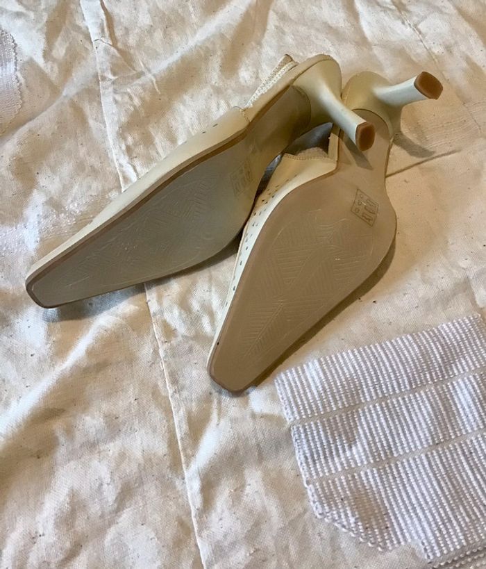 Paire d’escarpins taille 40 beige et argenté My Darling - photo numéro 4