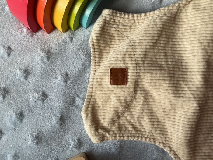 combinaison salopette en velours beige 3/6 mois united colors of benetton - photo numéro 8