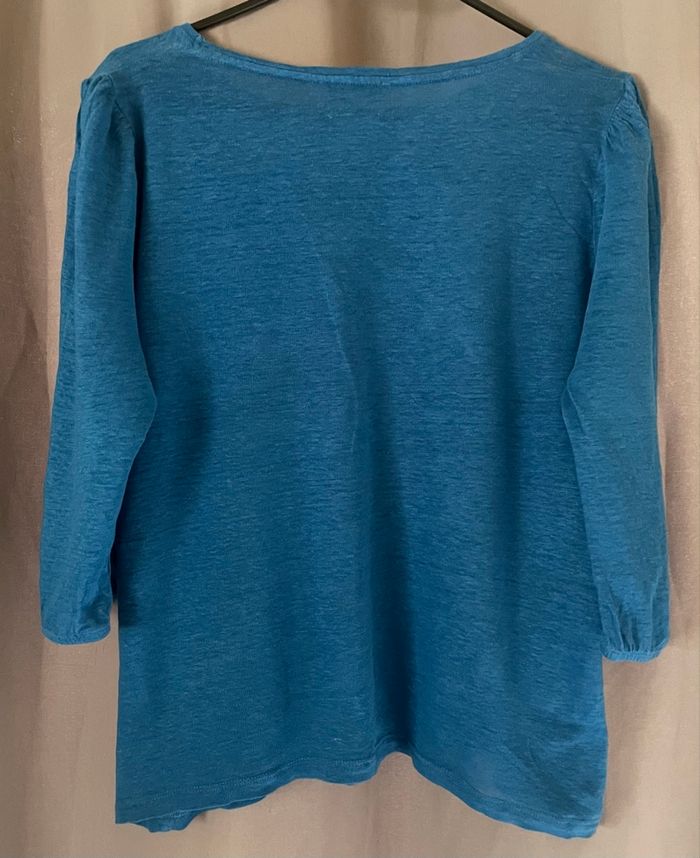 Haut bleu »Jodhpur »manches 3/4 - photo numéro 2