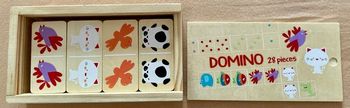 Dominos en bois + 2 puzzles animaux