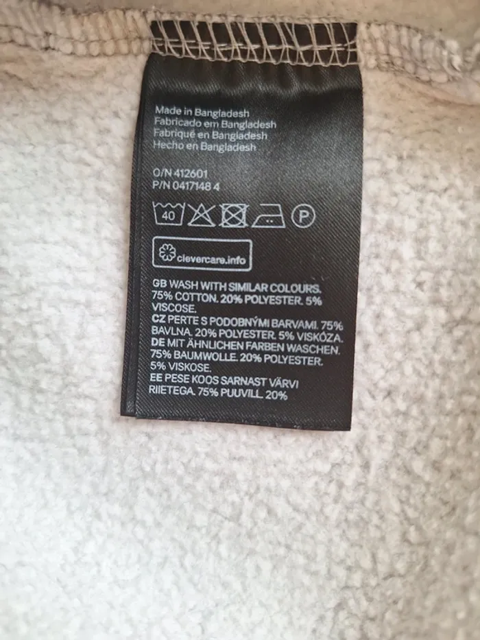 Long sweat à capuche zippé gris H&M S - photo numéro 6