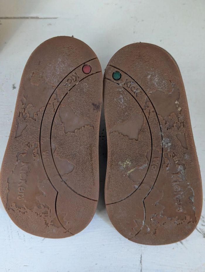 Chaussures montantes en cuir marron Kickers – Taille 25 - photo numéro 7