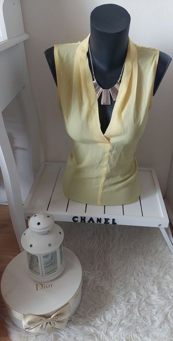 Débardeur jaune Kiabi léger transparent T.M TBE 🍋