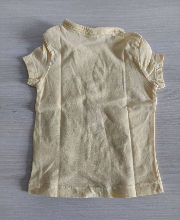 T-shirt jaune Minnie fille 6mois - photo numéro 3