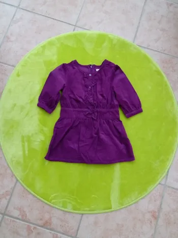 Robe en velours violette DPAM 4 ans