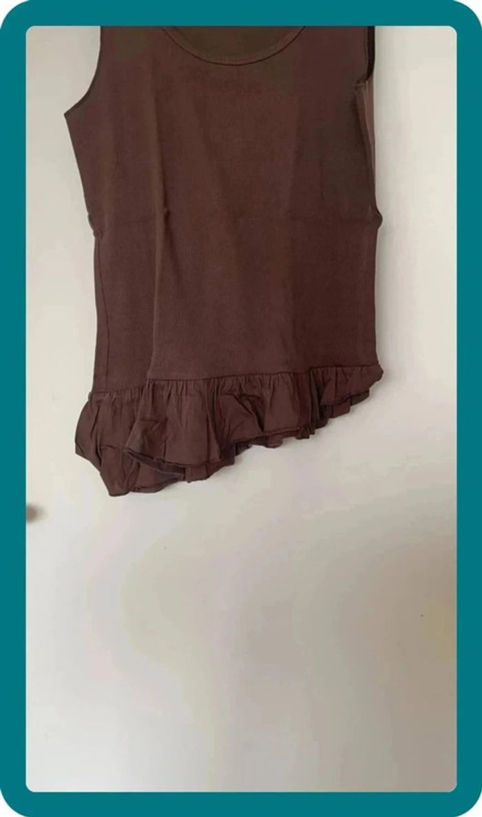 Débardeur marron asymétrique - photo numéro 3