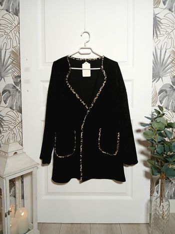 Veste / Gilet en velours C. Constantia – Taille XL – Noir – Neuf avec étiquette