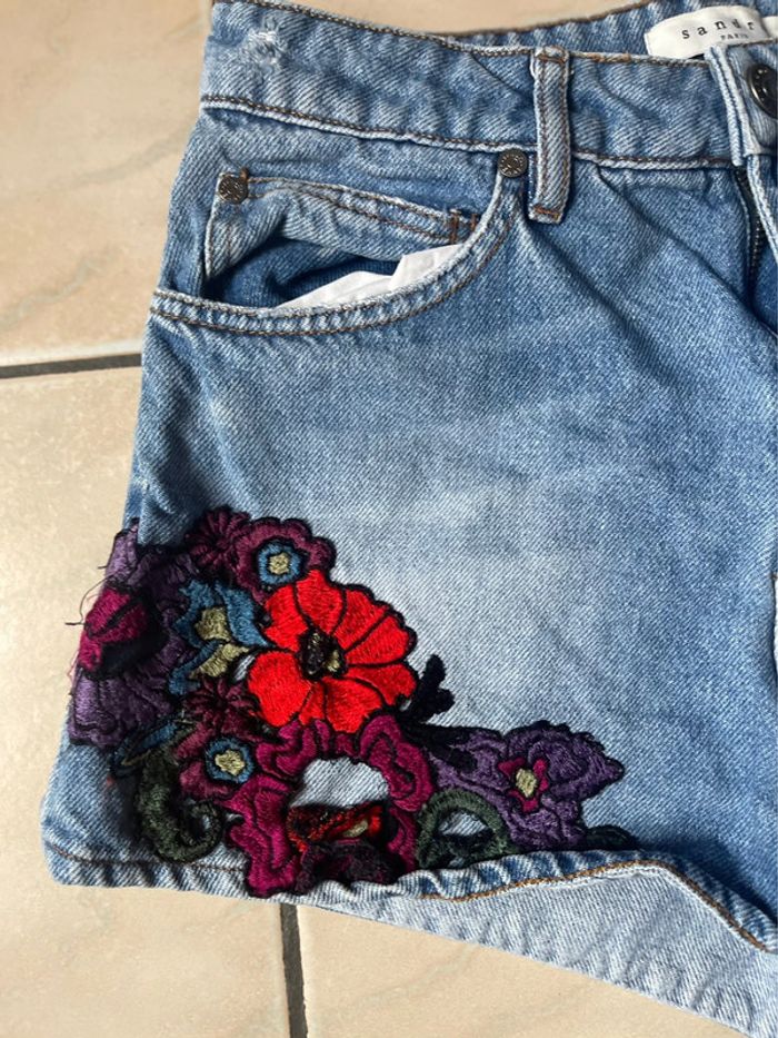 Short jean Sandro brodé - photo numéro 2