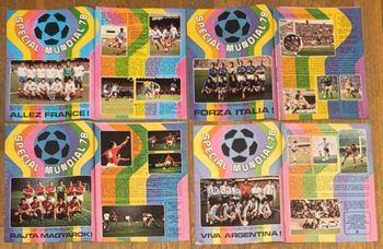 Lot de 4 Allo Castors Juniors Spécial mondial 1978 football vintage
