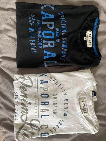2 T-shirts manches longues kaporal