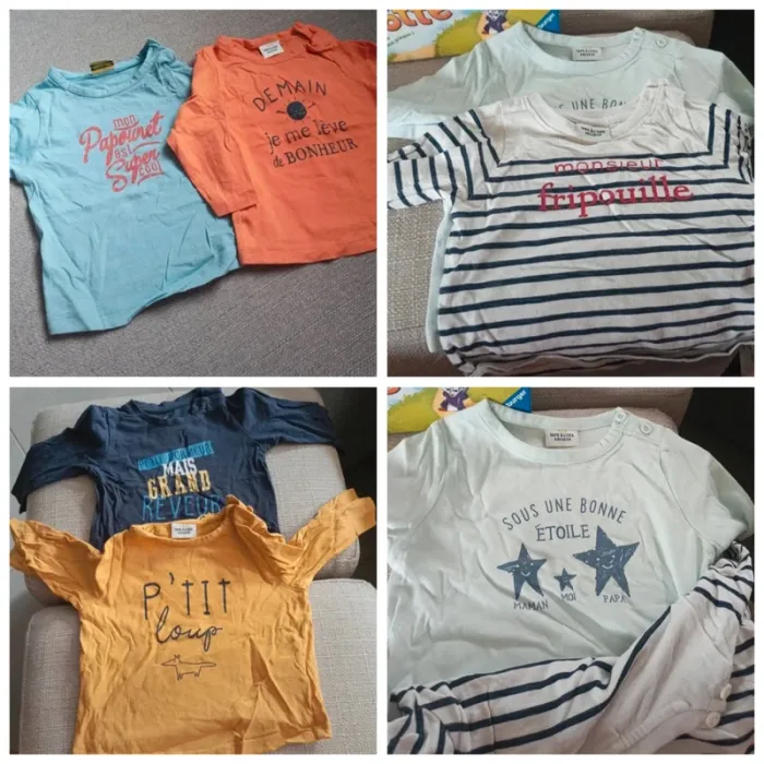 Lot t-shirts manches longues