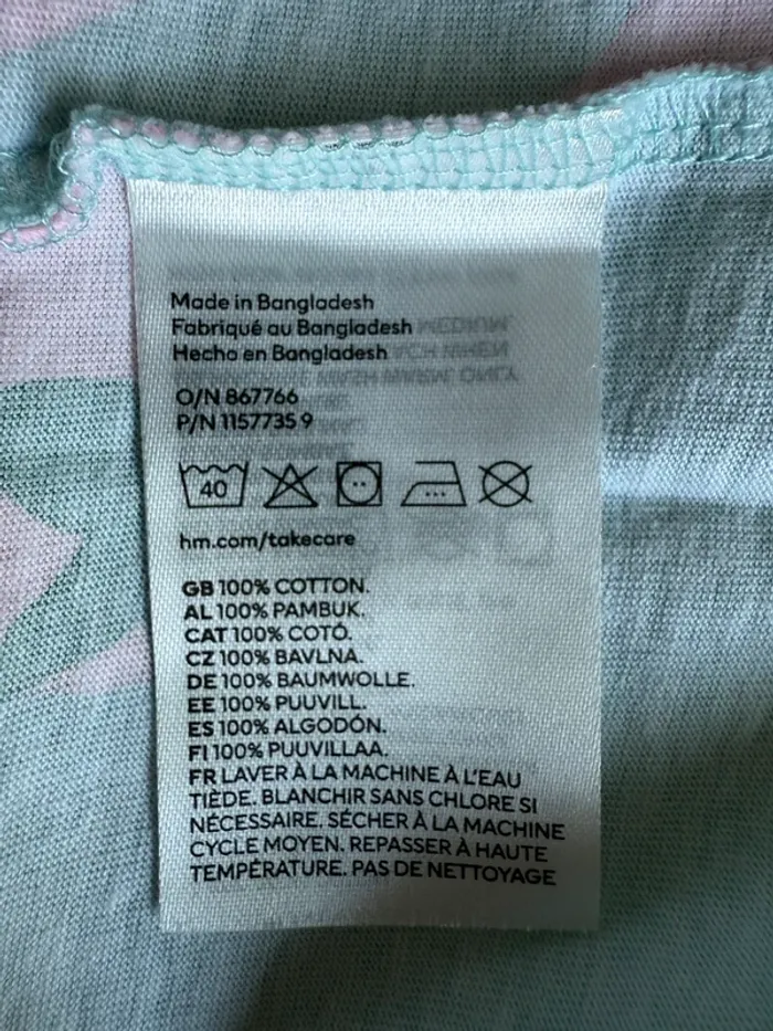 Lot 2 robes courtes et 1 combi-short H&M taille 86/92 cm - photo numéro 13