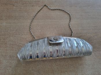Pochette/ sac à main argenté