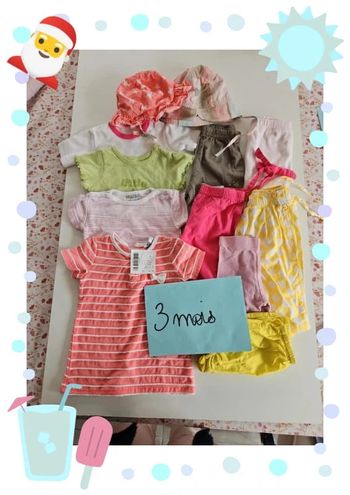 lot bébé fille 3 mois
