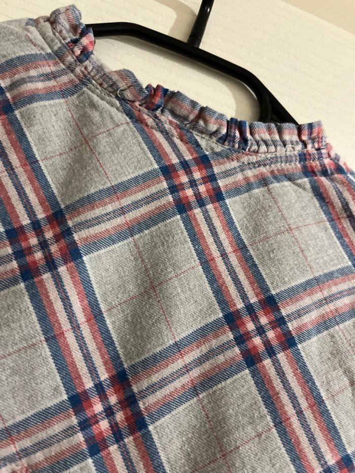 ZY 6/7 ans - chemise tunique bleu carreaux - photo numéro 6