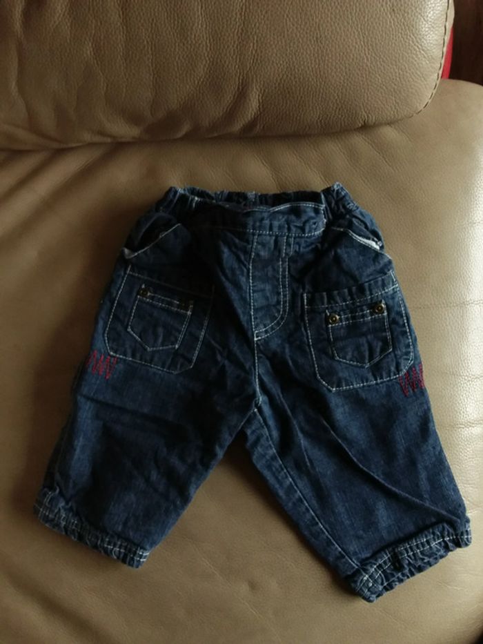 Pantalon jean doublé d'hiver taille Elastiquée